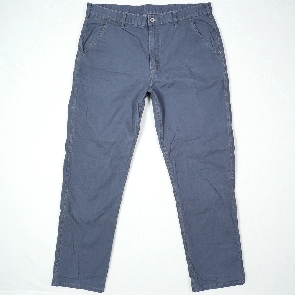 Buck Mason Ford Craftsman Canvas Pants Twill Chino Straight Leg 36x32 Slate Blue